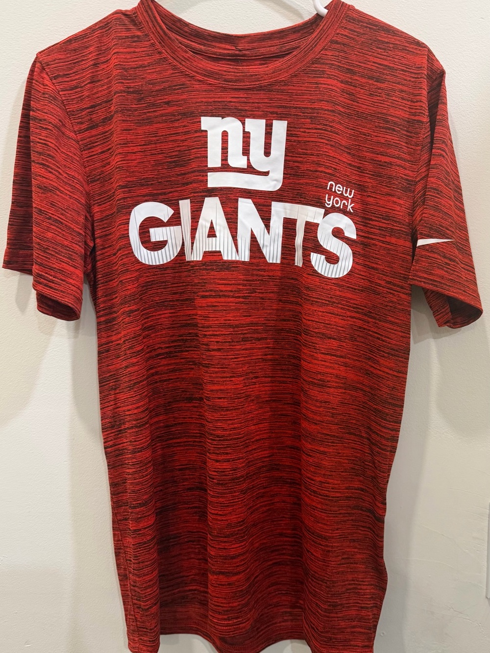 Nike Red Heather New York Giants Short Sleeve Tee